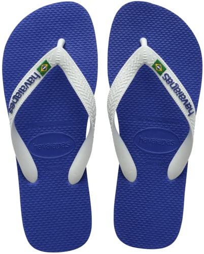 Havaianas Men's Brazil Logo Flip Flop Sandal, Marine Blue, 9-10