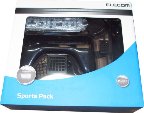 Wii 15 in 1 SPORTSPACK, schwarz von Elecom, für Wii Remote Controller