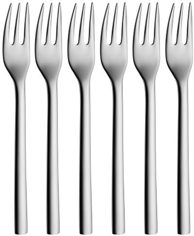 WMF Nuova Kuchengabel Set 6-teilig, 16 cm, Cromargan Edelstahl poliert, glänzend, spülmaschinengeeignet