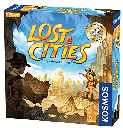 Thames & Kosmos 691821 Lost Cities: The Card Game , Who Will Discover the Ancient Civilizations? , Strategic Game, 2 Players , Ages 10+, 7.9'