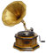 Deko Grammophon Grammophone für Schellackplatten Nostalgie Vintage bespielbar mit Verzierung 36,5x36,5x65 cm