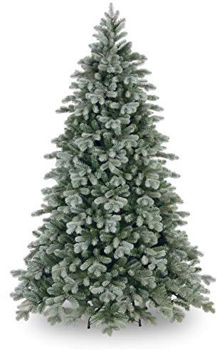 artplants.de Albero di Natale Artificiale Paris, Blu, Aspetto ghiacciato, 230cm, Ø 160cm - Albero Decorativo/Abete di Natale
