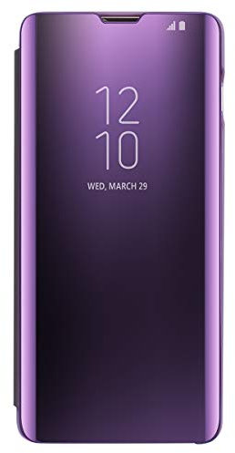 Cover per Samsung Galaxy S10 - Custodia a portafoglio trasparente con flip case (viola)