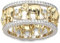 Jeulia 1.5 Karat Elefant Ring Ehering für Frauen 18 Karat vergoldet Verlobungsring Set Zweifarbige Rundschliff Zirkonia Ringe Jubiläumsversprechen Romantisches Geschenk (58（18.5）, Weiß)