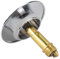 NATUCE Tappo di Scarico Vasca da Bagno 70mm di Ottone Cromato Lucido Tappo per Lavandino con Pop Up Click Clack Tappo Bullone,per Lavello della Vanità Bagno,Lavabo, Bidet,Vasca