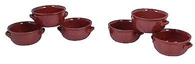 Barone Raffaele Pack 6 SARTENES CERÁMICA 12 CM, Multicolor, One Size