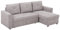HOMCOM 3 Seater Sofa Bed, L-Shaped Corner Sofa, Pull Out Sofa with Storage, Convertible Click Clack Settee Sectional Sleeper Futon for Living Room, Office, Grey