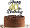 40th Birthday Cake Toppers,Black&Gold Glitter Cake Decorations,Happy 40th Cake Toppers for Men Women Birthday Themed Party,1PC