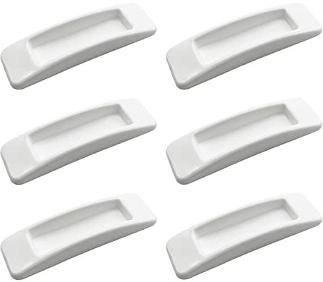 JJWNMLL Lot de 6 poignées de sécurité autocollantes pour porte coulissante, faciles à ouvrir, poignée instantanée, poignée de tiroir, poignée Self-Stick pour armoires de cuisine en plastique (blanc)