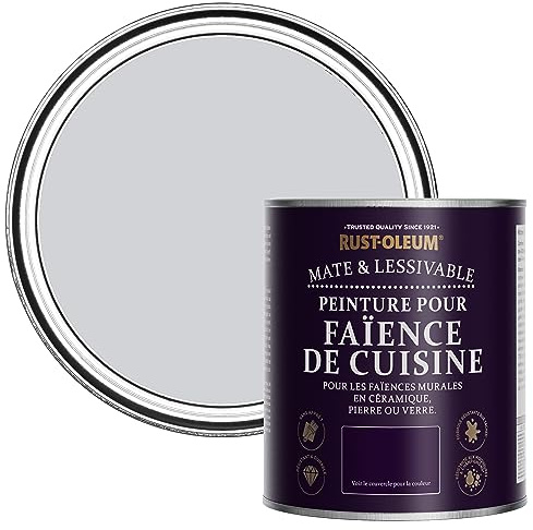 Rust-Oleum Grey water resistant Kitchen Tile Paint in Matt Finish - Lilac Rhapsody 750ml