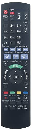 VINABTY N2QAYB001059 Replacement Remote Control Fit for Panasonic DVD Recorder DMR-EX97 DMR-EX97EB DMR-EX97EB-K DMREX97EB DMREX97EBK DMREX97