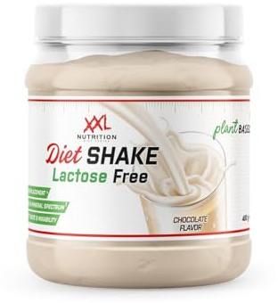 XXL Nutrition - Vegan Diet Shake - Veganer und Laktosefreier Mahlzeitenersatz, 24,6 Gramm Eiweiss pro Portion, Vitaminen und Mineralstoffen, Plant Based - Schokolade - 480 Gramm
