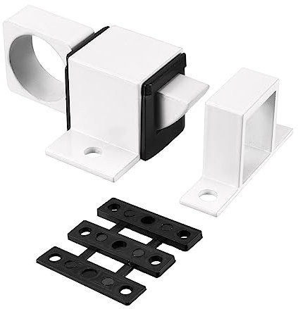 QUARKZMAN Alluminio Lega Porta Bullone Chiusura x 1pz Molla Rimbalzo Blocco per Recinzione Porta e Finestra, [Bianco, Spray Vernice]