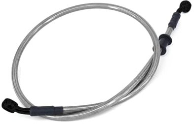 JNNJ Motorrad Bremsschlauch, Motorrad Kupplung Bremsschlauch, Motorrad Geflochtene Stahlbremse Kupplung Ölleitung, Bremsschlauch Ölschlauch Für Fahrrad(Silber)