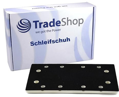 Trade-Shop Schleifschuh/Schleifplatte/Schleifpad 93 x 175 mm kompatibel mit Festool Rutschern Schwingschleifern wie RS 300 / Aluminium-Grundplatte