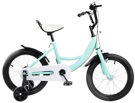 AOAPUMM 16 Zoll Kinderfahrrad Fahrrad Mountenbike Kinder Lauflernrad mit Stützräder für Jungen Mädchen (Gepudert)