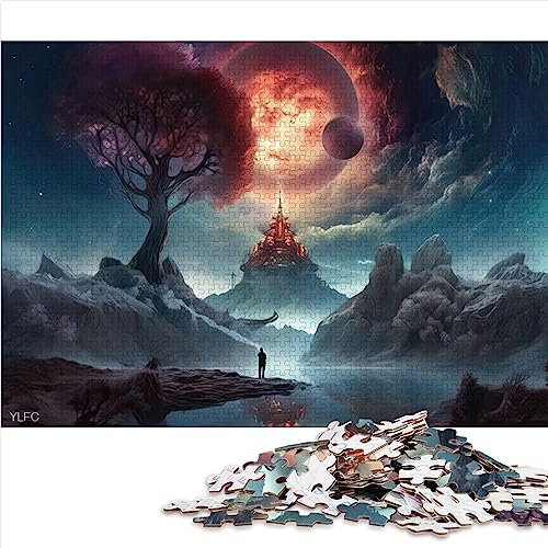 Magisches Fantasy-Portal, 1000 Teile, Puzzle für Erwachsene, Premium-Karton, präzises, ineinandergreifendes Familienunterhaltungsspielzeug, 26 x 38 cm