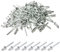 100pcs Stück Alu Blindnieten Sortiment Popnieten,Pop Nieten Stahlniete,Silber Aluminium Blindnieten(Silver, 4.0x12)