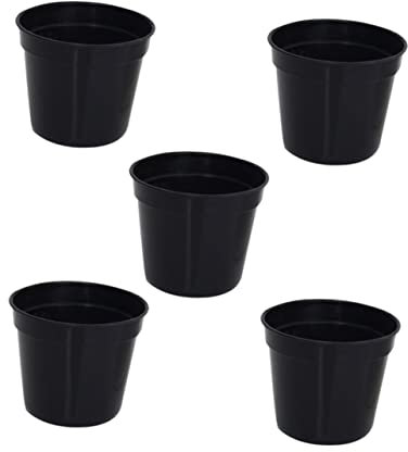 POPETPOP 5 Pièces Gommage approfondi Pot Rond de Fleur Accessoires de Jardin fourchettes de rôtisserie INOX Gros Bassin Vientiane épaississement du Bassin épais de Vientiane Succulentes