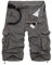 DHYUEN Kurze Hose Herren Atmungsaktiv Wanderhose Herren Tennishose Herren Kurz Strandshorts Herren Baumwolle Herren Shorts Sommer Mehrfachtaschen Herren Shorts Sommer Cargohose Herren Kurz（2-Gray，38）