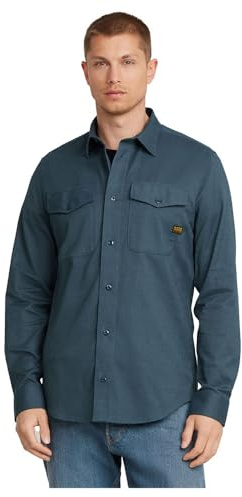 G-Star Herren Marine Slim Hemd, Mehrfarben (dk sea Blue Micro bt D24963-D787-G770), S