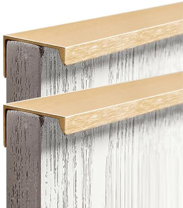 2 Stück Möbelgriffe Profilgriff Aluminium Unsichtbare Schubladengriff Versteckter Türgriff Schrankgriffe Moderne Griffe for Garderobe Kücheng Schrank Schublade Kleiderschrank (1000mm,Gebürstetes Gold)