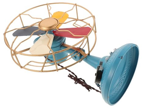 TOPBATHY Ornement De Bureau Vintage En Forme Déventail En Métal Modèle De Ventilateur De Bureau Élégant Et Rétro Décoration Pour Espace De Vie