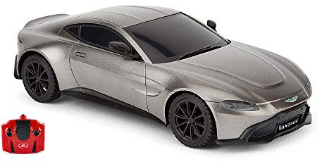 RC ferngesteuertes Auto im offiziell lizenziertem Design, Kompatibel mit Aston Martin Vantage, Modell-Maßstab 1:24 mit LED-Frontbeleuchtung, 2.4 GHz Lizenz-Fahrzeug, Spielzeug f. Kinder und Erwachsene