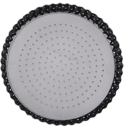 Plato De Pizza 5/8/9Pulgadas Placa De Pizza Perforada,Moldes De Pizza Con Agujeros Y Fondo Desmontable,Bandeja De Pizza Antiadherente Para Horno De Acero Carbono,Placa De Hornear Horno Para
