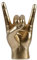 holanae Rock-Handgesten-Statue, Rockmusik-Kunsthandwerk, Fingerskulptur für Rockmusik-Liebhaber, Arbeitszimmer-Dekoration, Goldene L-Hand
