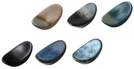 SECFOU 6 Stück Solide Essstäbchenablage Im Japanischen Stil Elegante Essstäbchenhalter Glatte Und rutschfeste Essstäbchen- Löffel- Und Gabelablagen Für Die Esstischdekoration