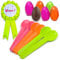 Easter Egg Spoon Race, Chocolate Flavored Eggs with Plastic Spoons and Award Ribbons, Festive Basket Stuffer Activities, 1.06 Ounces (Pack of 2)