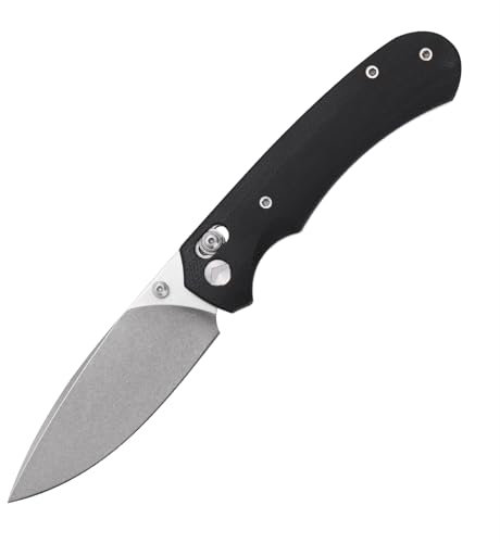FerraMonster Klappbares Taschenmesser,3.31 154CM Klinge,Erogonomischer Titan Griff,Jagd Überlebensmesser,EDC Messer für Jagd Camping Überleben Outdoor Angeln Wandern (Schwarz)