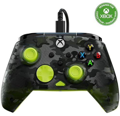 Turtle Beach Rematch Core Ghost Schwarz Camo/Gelb Wired Gaming Controller – Lizenziert für Xbox Series X und S, Xbox One und Windows PCs