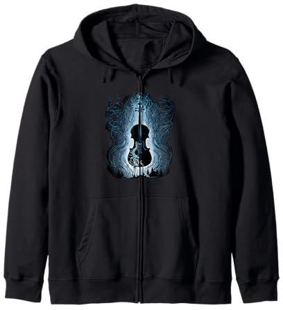 Violon / Alto Band Rock Design Cordes Musique Classique Sweat à Capuche
