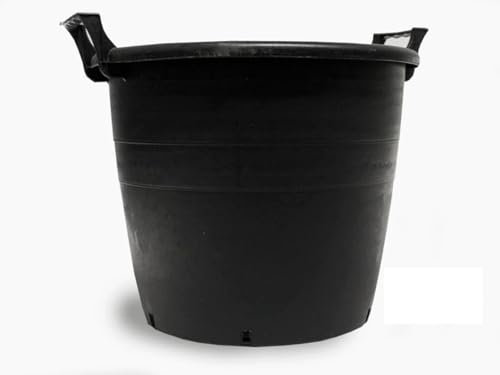 Tiesto Maceta macetón con Asas. 50 litros. Ø 45 x 41 Cm. Exterior para Plantas y arboles Grandes. Segura Garden. Ventajas Mayor Crecimiento y Facilidad de traslado. Resistente a los Rayos UV