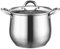 Loyimioo 7L Stainless Steel Stockpot with Lid Triple Layer Composite Bottom Compatible with Gas/Electric Ceramic Oven Non Stick Crock Pot Tempered Glass Lid + Riveted Handle for Soup/Pasta/Stew
