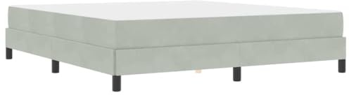 vidaXL Boxspringbett aus Velours mit Schaumstoffmatratze – Moderne Schlaflösung im rechteckigen Luxusdesign