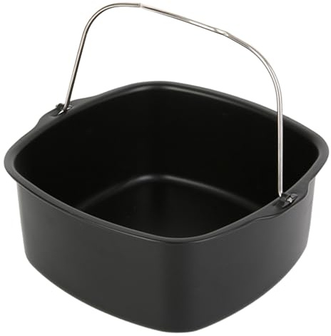 Genérico Sartén para Freidora De Aire - Molde para Pasteles Cuadrado Metal | Molde para Hornear para Freidoras Moldes Metálicos para Freidora De Aire Caliente De Uso Alimentario Apta para Tartera
