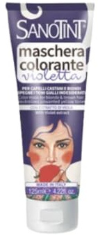 Sanotint - Maschera Colorante Violetta 125 ml, Con estratti naturali, facili da usare ad effetto temporaneo