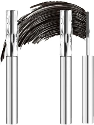 Wimperntusche, Steel Pipe Eyelash Mascara Wasserfest Schwarz, 3D Curling Eyelash Iron, Wimperntusche Lange Wimpern Wasserfest Schwarz Schnell Trocknend und Wischfest(2PCS)