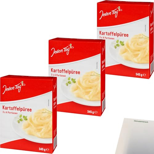 usy Bundle für Jeden Tag Kartoffelpüree 12 Portionen 3er Pack (3x345g Packung) + usy Block