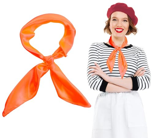 Apausvcm Damen Seidentuch,Seidiger Quadratischer Schal,60x60cm Eleganter Seidenschal,Einfarbige Halstuch,Vielseitiges Seidenkopftuch,Bandana Halstuch Kopftuch,für Fraue Mädche Geschenk Kostüm Zubehör