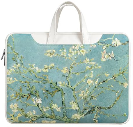 Berkin Arts Custodia per laptop Art da 15,6 pollici compatibile con MacBook Pro da 16 pollici, borsa leggera per laptop da 15,6 pollici con tappetino per mouse quadrato floreale (Fiori)