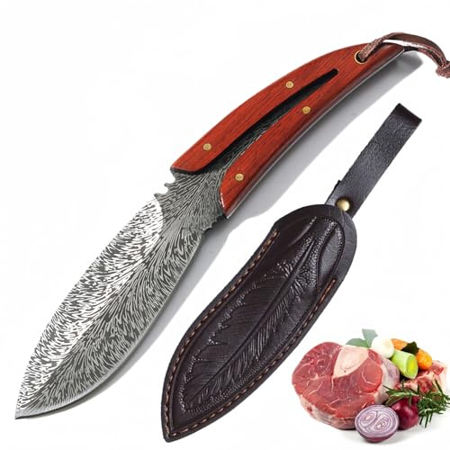 Japanese Steel Kitchen Knives,High Carbon Steel Professional Chef's Knife Non-Slip Cooking Knives with Sheath Kitchen Collection Gift