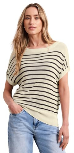 Street One Pullunder mit Boatneck und Streifen Soft beige 34