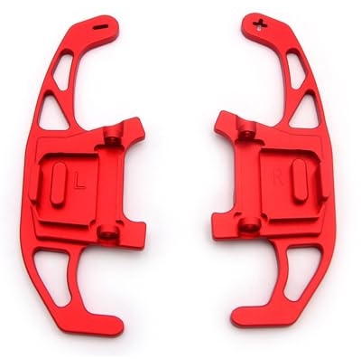 MYSSJS Estensioni Volante Per Golf 7 MK7 GTI POLO MK6 GTE GTD RR LINE Jetta GLI Volante Dell'auto Sostituzione Delle Palette Del Cambio(Red)