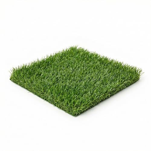 hankousi Confezione da 8 tappetini per erba artificiale, 15 x 15 cm, mini prato finto con altezza del pelo di 1,5 mm, tappeto erboso sintetico realistico per giardini in miniatura, modellismo