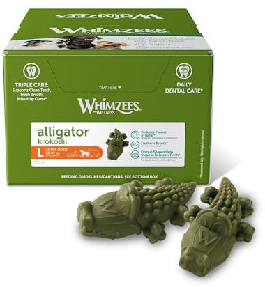 Whimzees Krokodile größe L / 30 St. im Display, 1er Pack (1 x 1.8 kg)