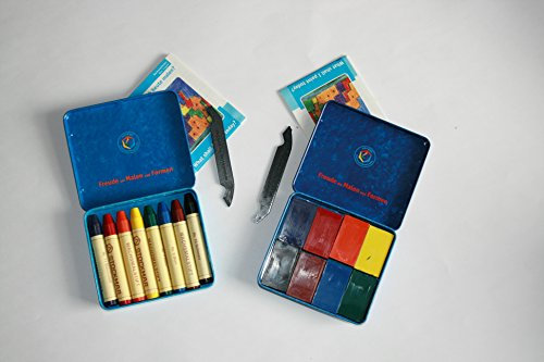 8x Wachsmalstifte & 8x Wachmalblöcke von Stockmar